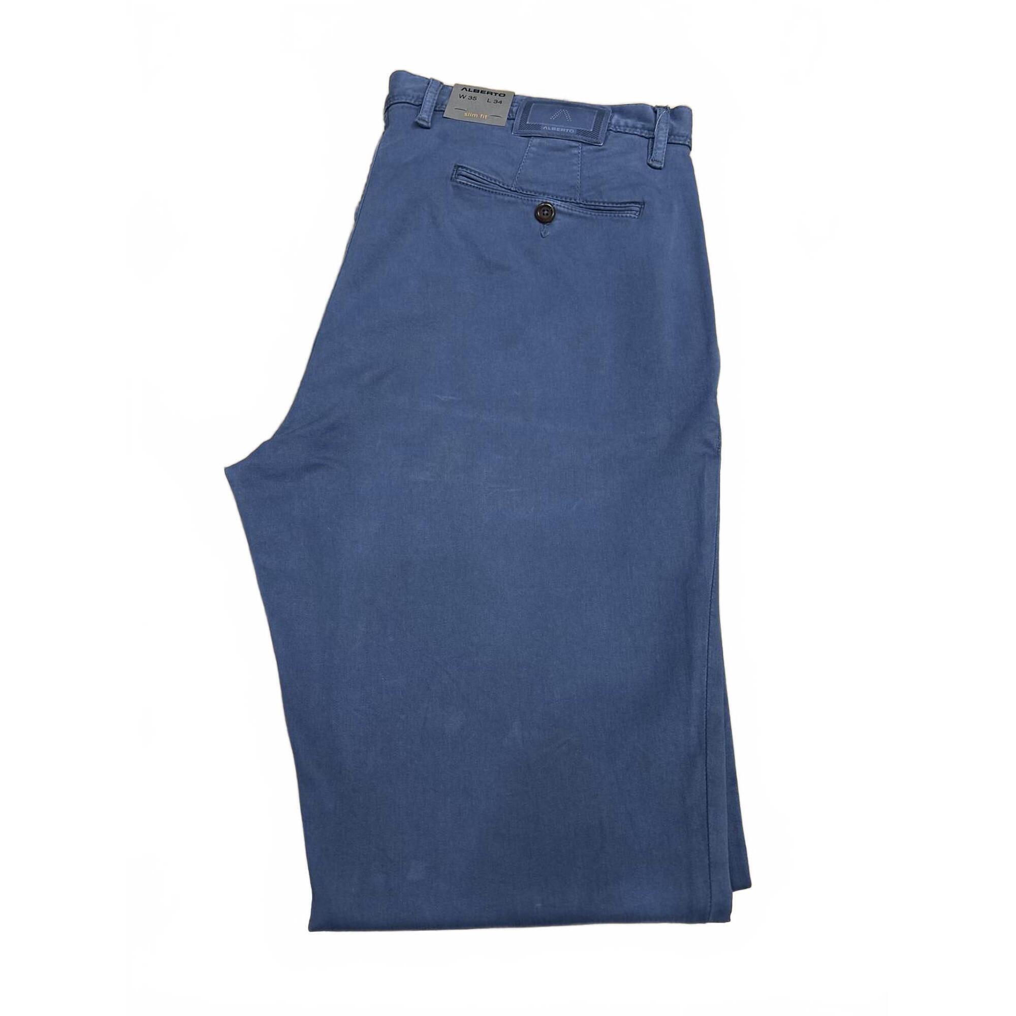 New Alberto Men's Chino Pants In Blue